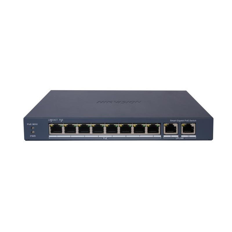 HIKVISION DS-3E1510P-EI-8× 1Gbit -PoE switch-110W - Sieťové produkty