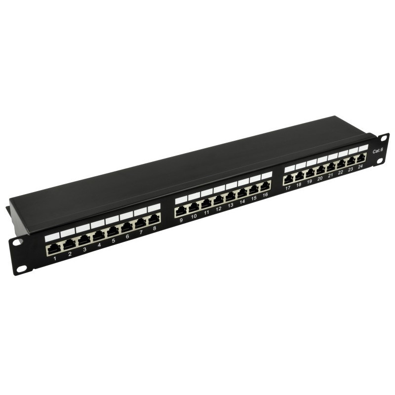 19" Patch panel NRPP-24 x RJ45 CAT6 -1U - RACK skrine a príslušenstvo