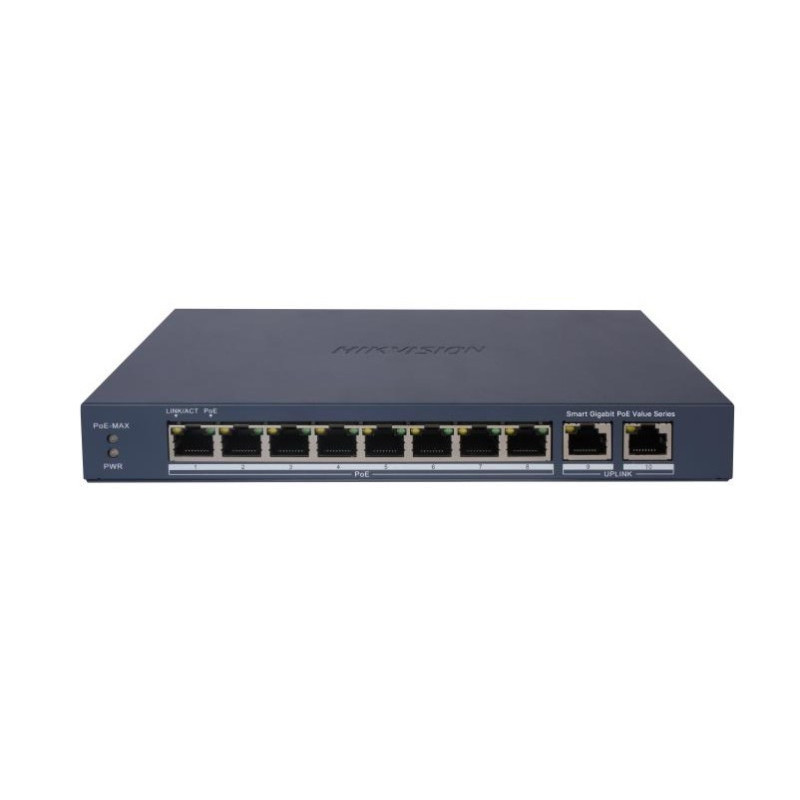 HIKVISION DS-3E1510P-EI/M-8× 1Gbit -PoE switch-60W - Sieťové produkty